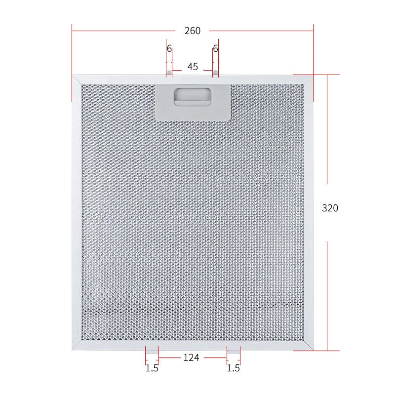 Cooker Hood Filters Metal Mesh Extractor Vent Filter Kitchens Hoods Oil Filter Range Hood Accessories Oil Separation Al Plate