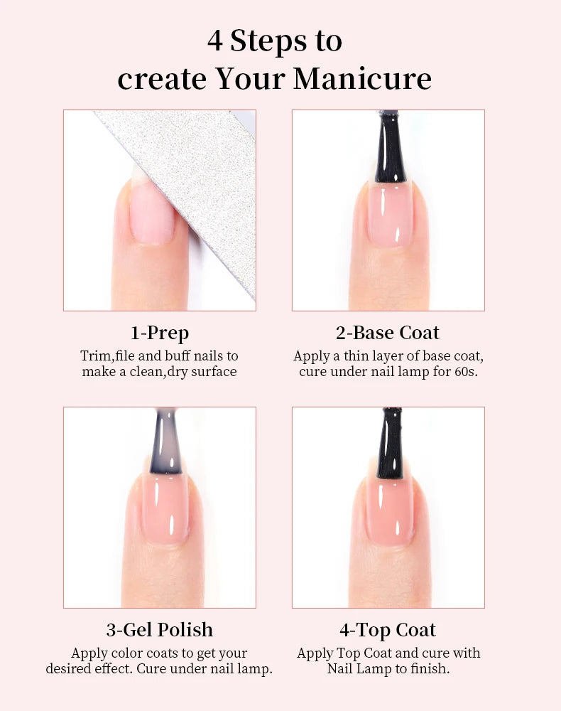 Nude Series Gel Nail Polish Soak Off UV LED Semi Permanent Jelly Nude Pink Gel Varnish Long Lasting Manicure Salon DIY Nail Art