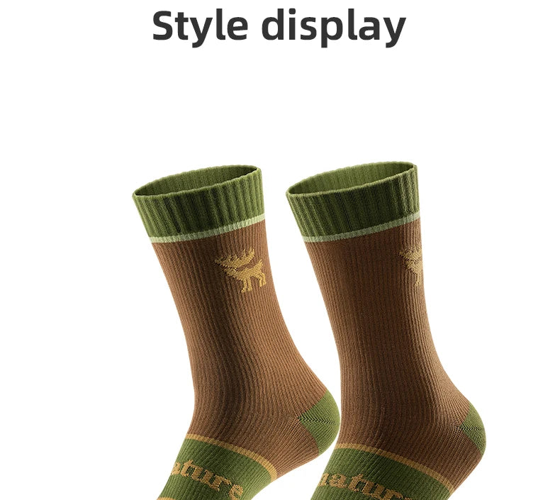 Qunature Four-Season Waterproof Socks Breathable Outdoor  Sport Socks Hiking Cycling Cross Country Running Skiing Windproof Sock