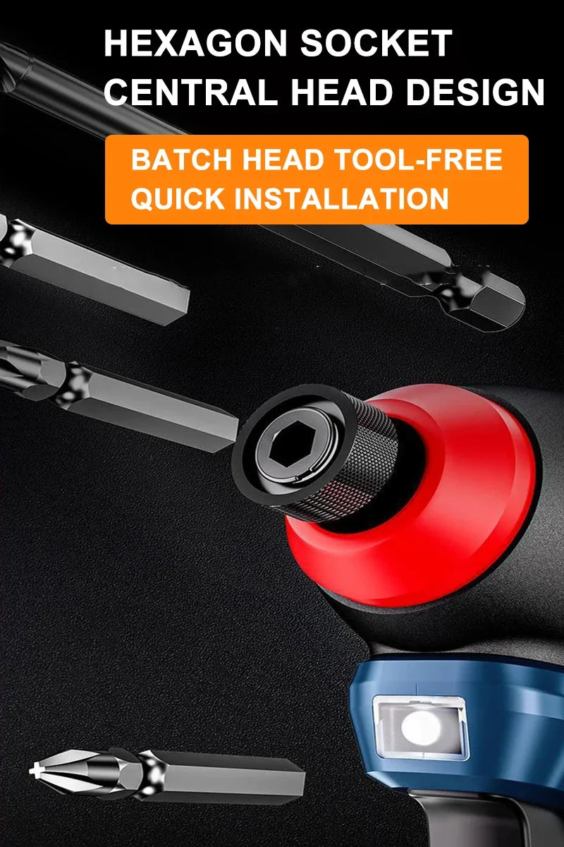 16.8V Brushless 70N.m Electric Cordless Drill 160N.m Impact Driver Screwdriver Household Multifunction Hit Power Tools