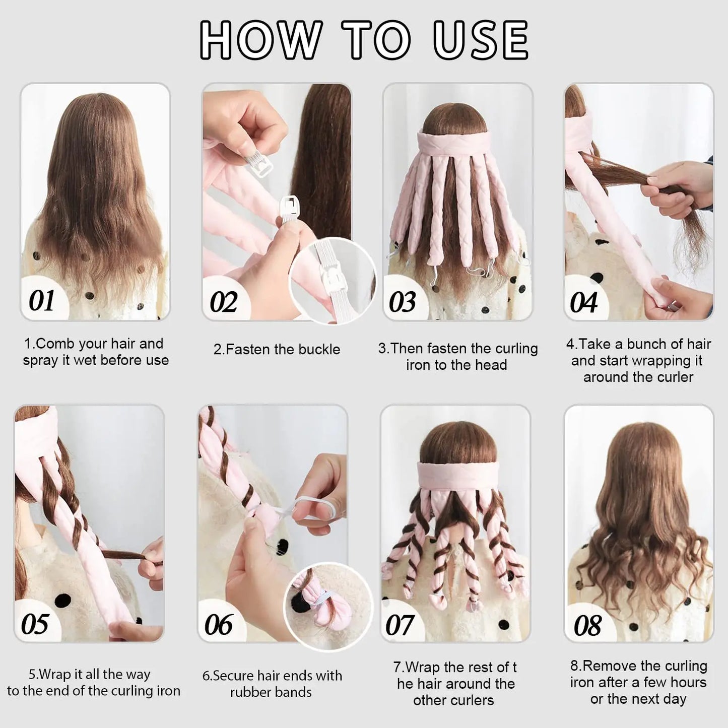 Lazy Hair Curler Hair Rollers Heatless Curling Rod Headband Curls Silk Ribbon Sleeping Soft Wave Formers No Heat Curls Ribbon