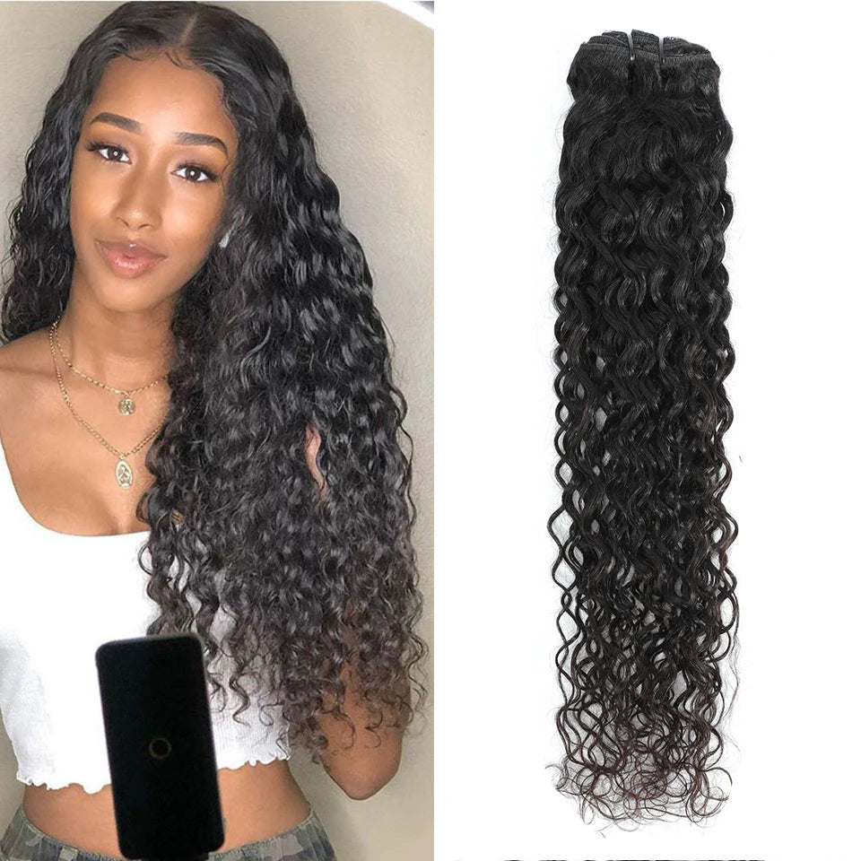 Water Wave Clip In Human Hair Extensions 8PC/Set 120g Wholesale Remy Virgin Curly Wavy Clip On Hair For Women Natural Hair Clips