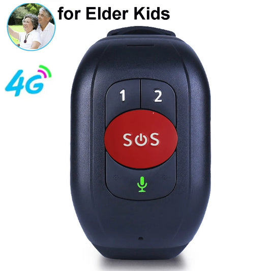 NEW Elderly GPS Tracker 4G SIM SOS Button Wristband GPS Emergency Alarm IP67 Waterproof GPS TrackingHeart Rate Blood Pressure