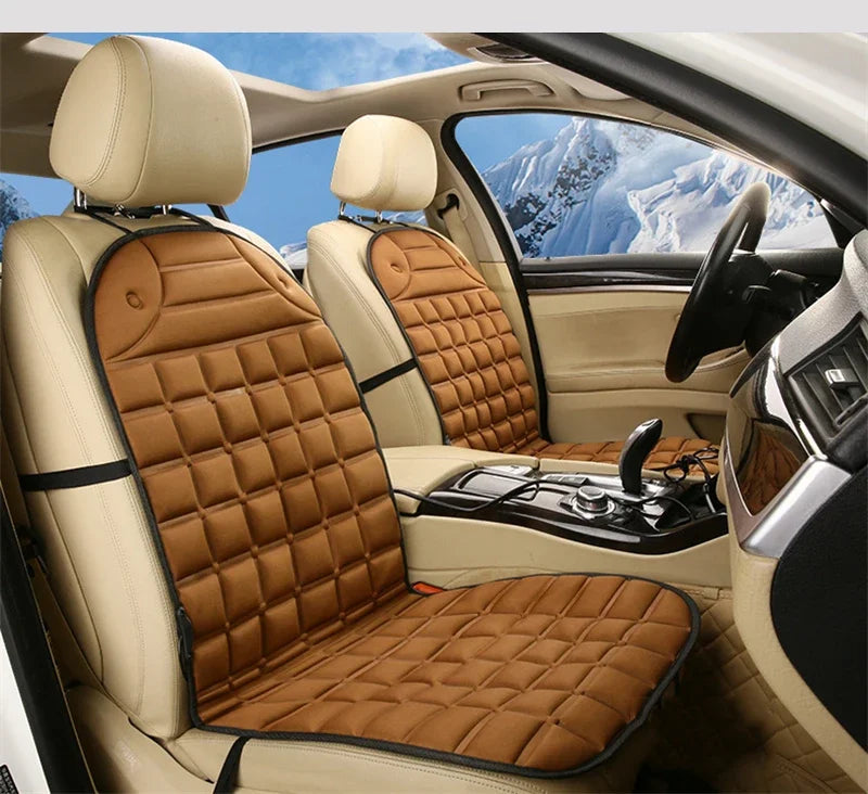 EAFC 12V Car Heating Cushion Heated Seat Pad Heater Winter Warmer Seat Winter seat Protector Auto Seat Cushion Pad Winter Mat