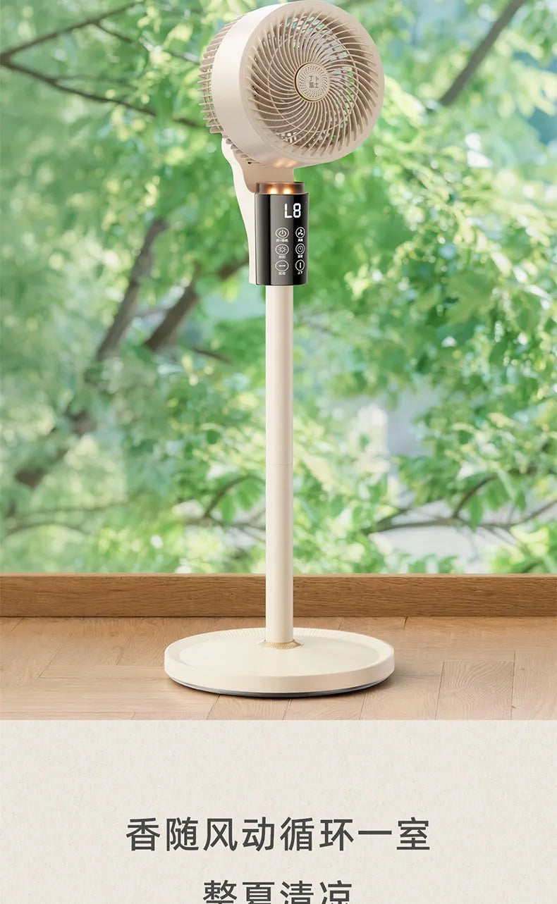 Electric fan floor fan silent household large wind desktop small air circulation refrigeration air conditioner