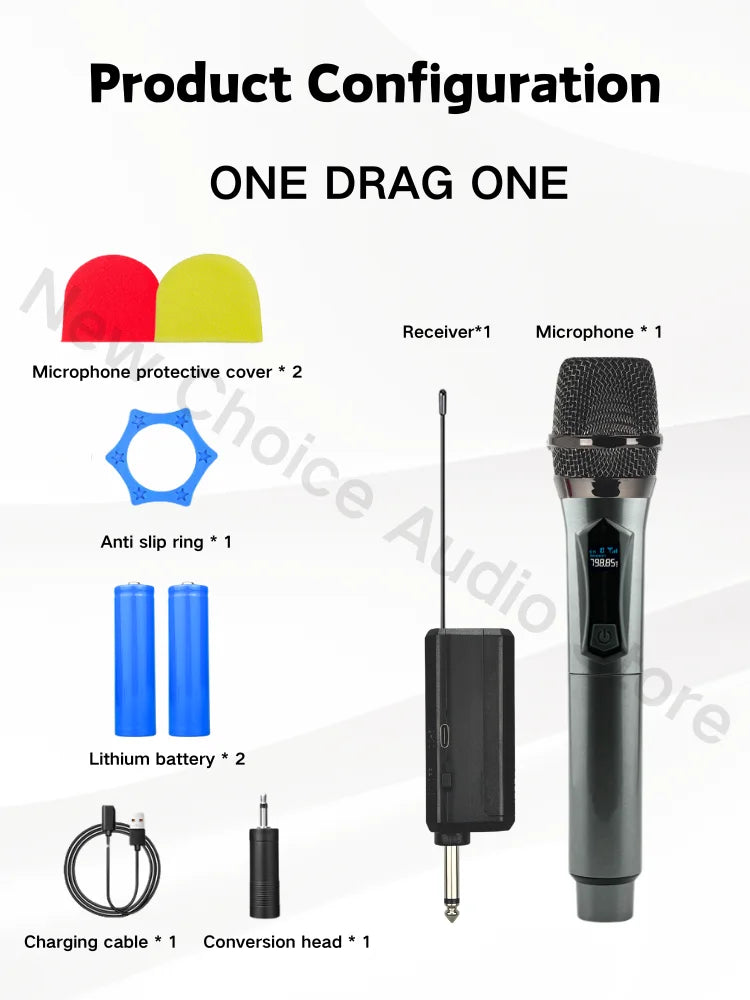 Good Wireless Microphone UHF Fixed Frequency 4 Channels Handheld Mic Micphone For Party Karaoke Professional Church Show Meeting