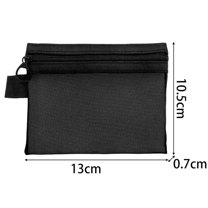 1/12pcs Mesh Clear Cosmetic Bags Small Large Black Makeup Bag Portable Travel Toiletry Organizer Case Lipstick Storage Pouch