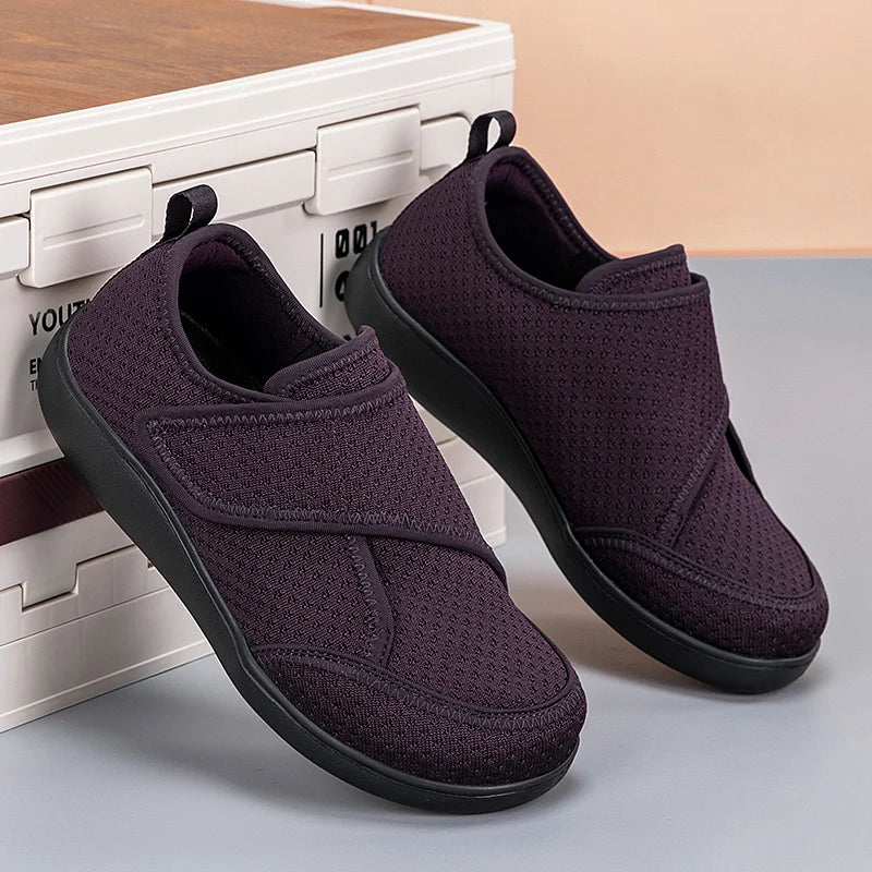 Men Women Open Shoes for Elderly Adjustable Diabetic Shoes Swollen Foot Fat Wide Hallux Valgus Bunion Orthopedics Thumb Eversion