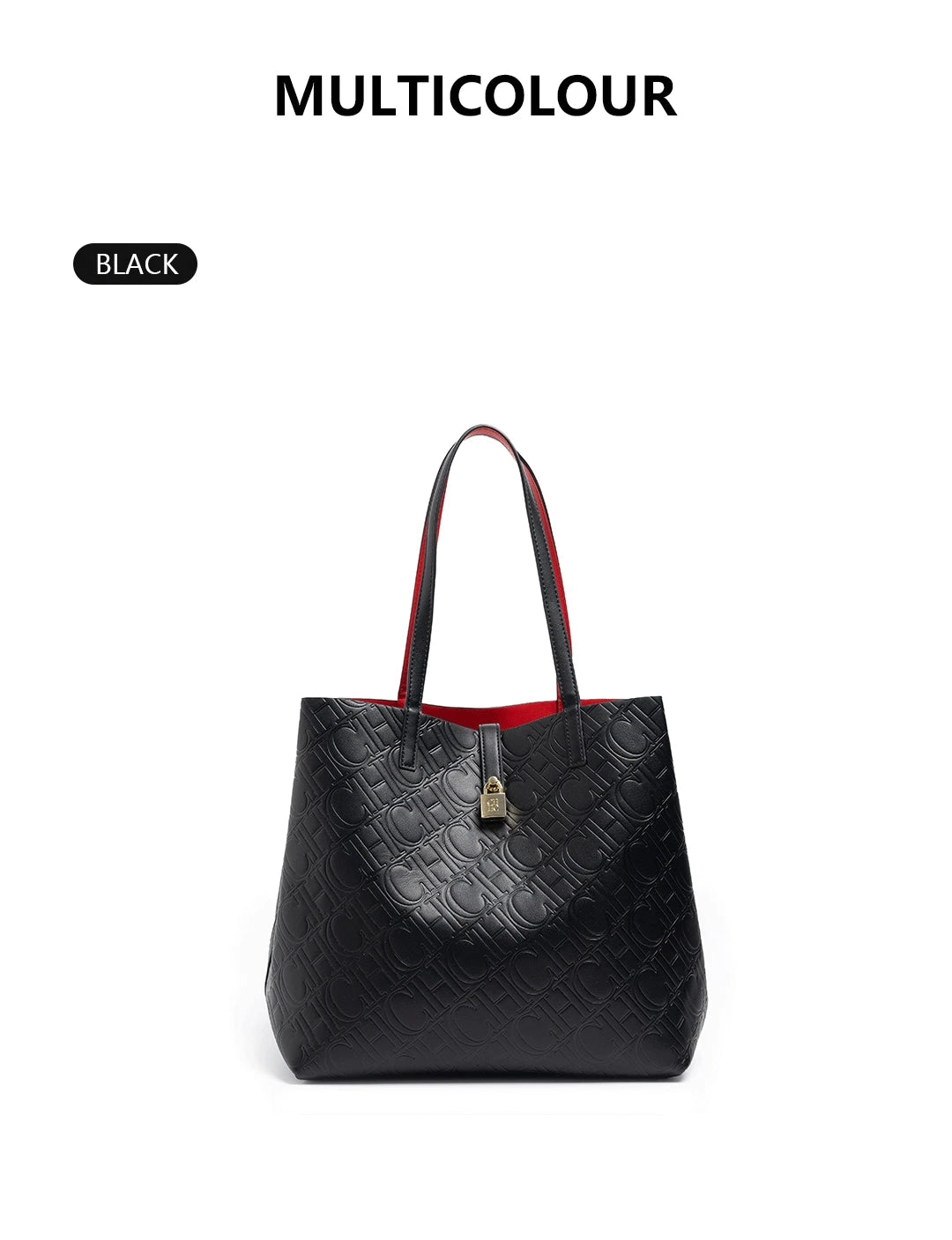 CH Luxury Tote Handbag For Women Large Capacity Work Shoulder Bag Elegant Golden Shopping Shoulder Purse