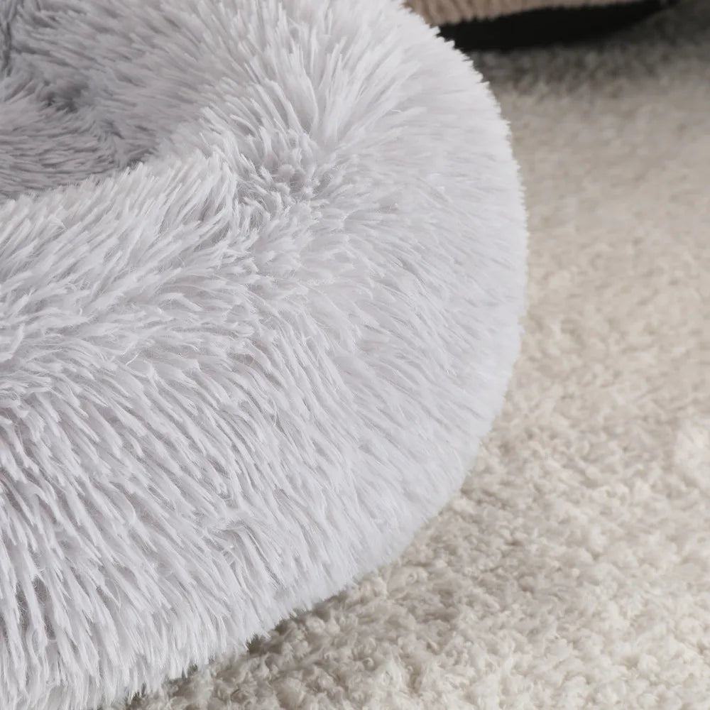 Home Plush Pet Nest Winter Cat Nest Dog Nest Warm Detachable and Washable Round Cat Nest Pet Bed Seasonal Universal Decoration