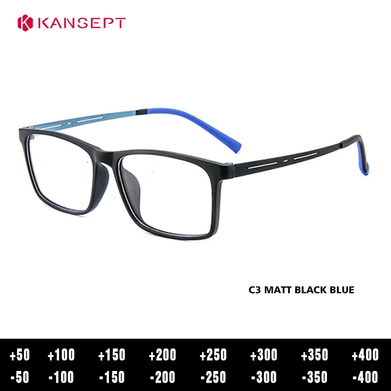 KANSEPT Square Man Glasses Myopia Big Face Glasses for Women Blue Light Lenses to Read Lunette De Lecture Femme Eyeglass Frames