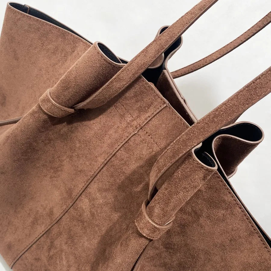 2026 New Fashion Tote Bag Women's Bag Autumn Winter Suede Leather Bag Large Capacity Shoulder Bag Luxury Underarm Bag