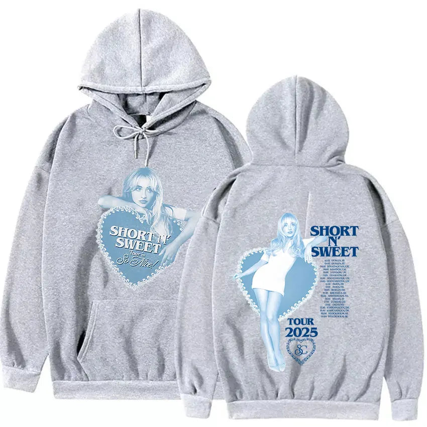 Sabrina Carpenter Tour 2025 Album Graphics Hoody Short N' Sweet Fashion Aesthetic Streetwears Unisex Casual High Street Hoodies