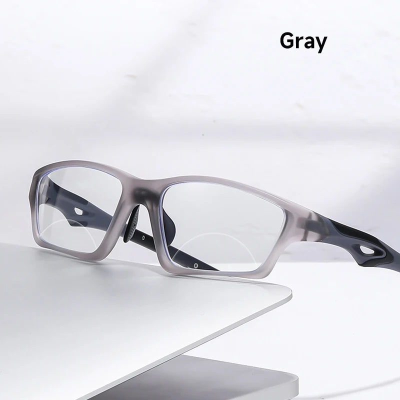 Multi Focal Color Changing Presbyopia Glasses, Sports Anti Slip Eyeglass Frames, Trendy Anti Blue Light Presbyopia Glasses