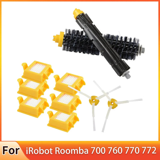 HEPA Filter +Side Brush + Bristle Brush for iRobot Roomba 700 760 770 772 774 775 776 780 782 785 786 790 Accessories Brush