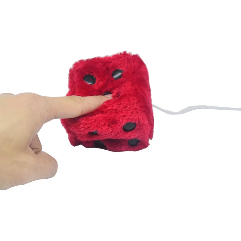 QM82 Car Hanging Furry Dice Car Dice Car Hanging Furry Dice Hanging Fuzzy Dice Plush Car Pendant Pair of Hanging Couple
