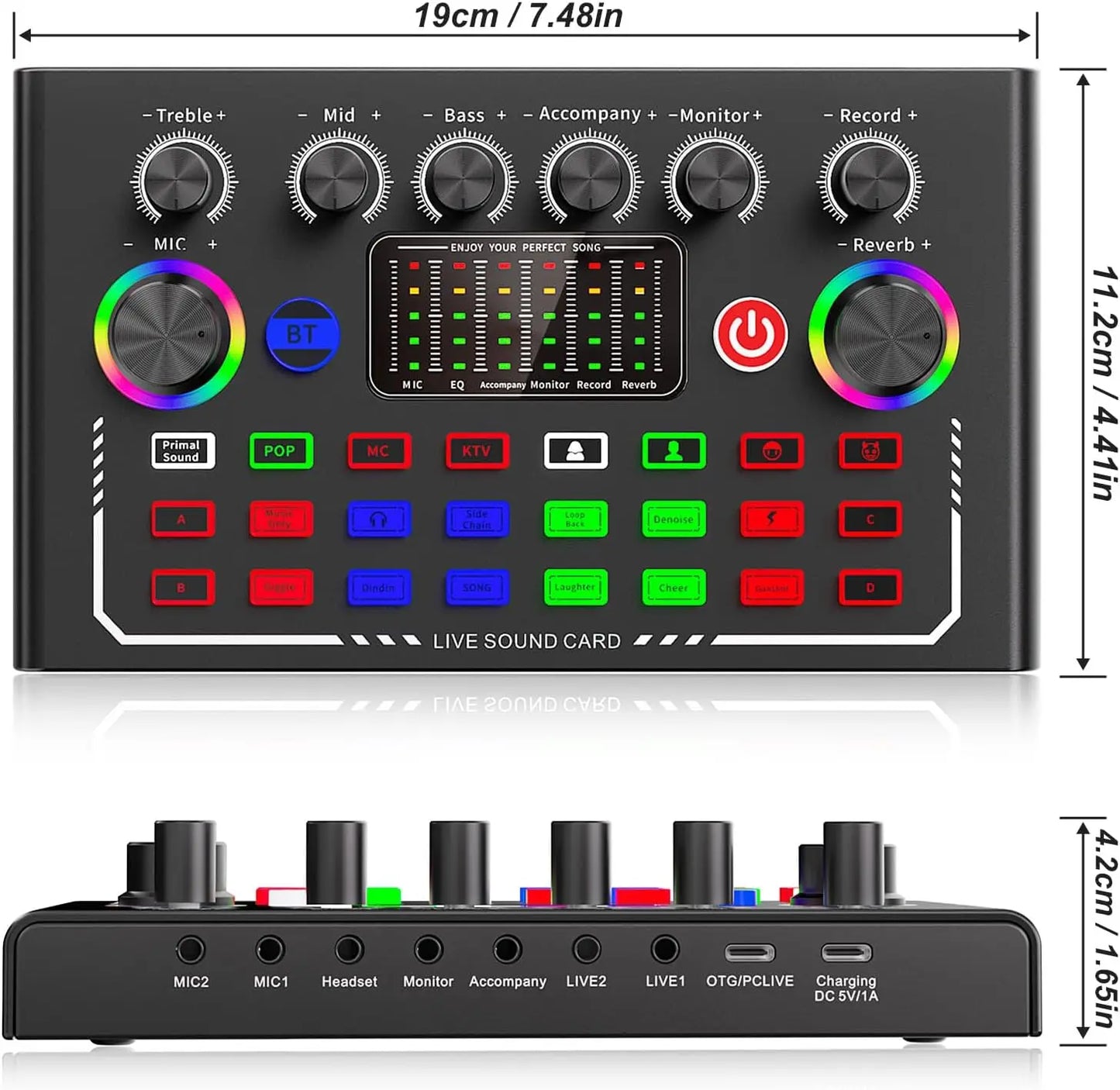 F009 Live Sound Card Podcast Equipment With BM-800 Microphone Live Broadcast Set For Audio Recording Youtube Live Streaming