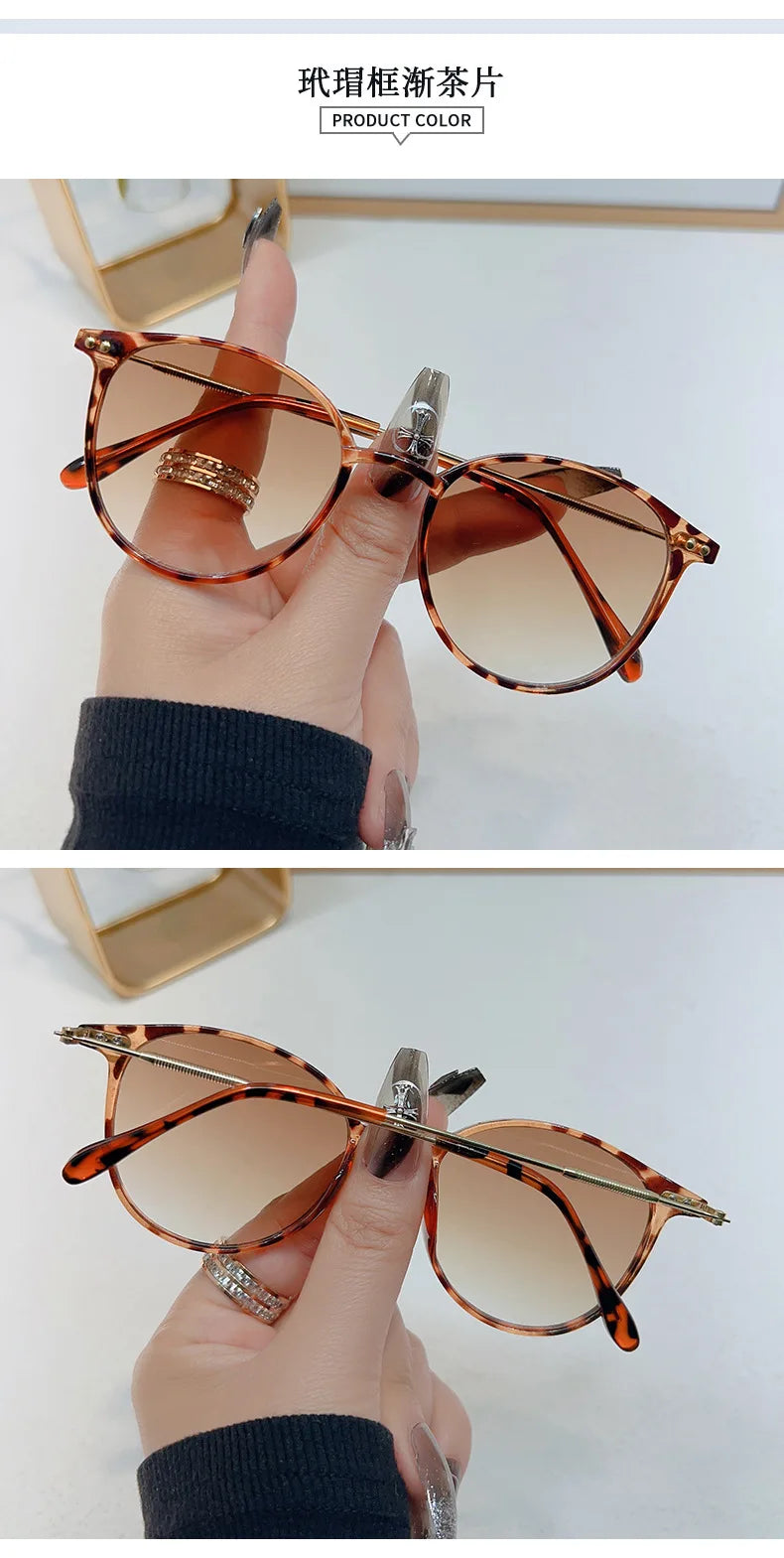 New Round Vintage Sunglasses Women Retro Luxury Designer Sun Glasses For Women's Sunglass Oculos De Sol Shades UV