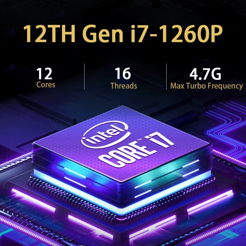 15.6 Inch Laptop Intel Core i9-12900H/i7-1255U Windows 11 Por 2*DDR4 64GB 2*M.2 2TB SSD Ultrabook Computer Fingerprint Unlock