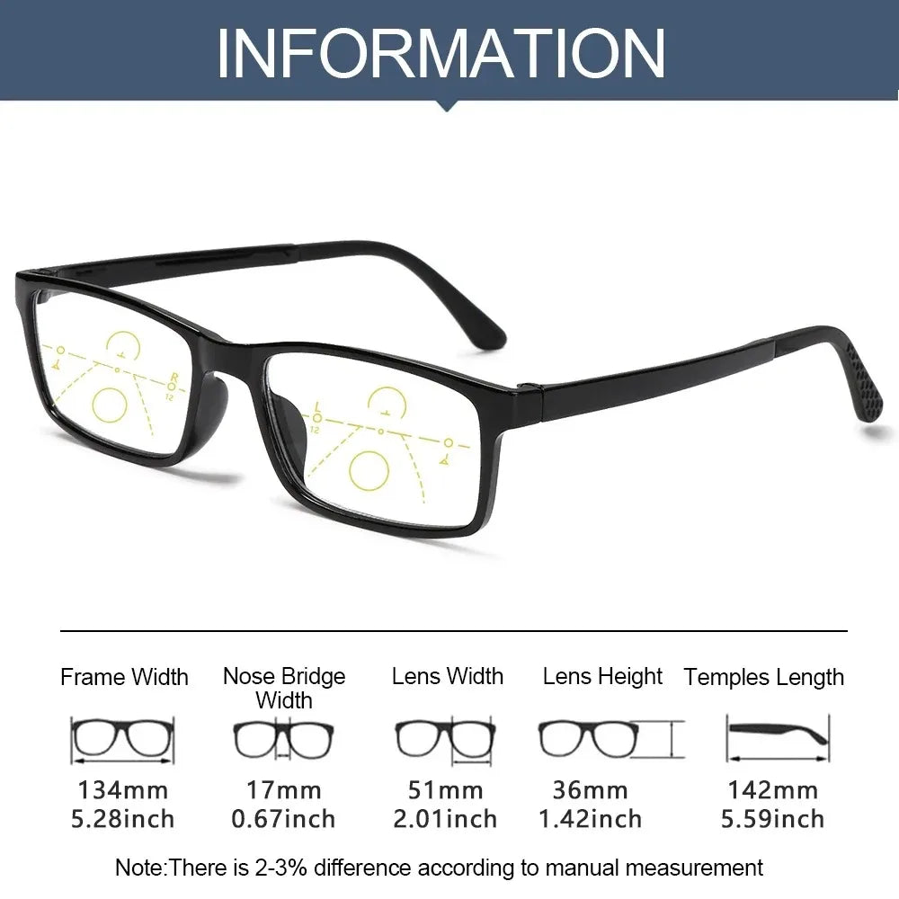Intelligent Multifocal Progressive Reading Glasses for Men Women Near and Dual-use Anti-Blue Light Eyewear Очки Для Зрения