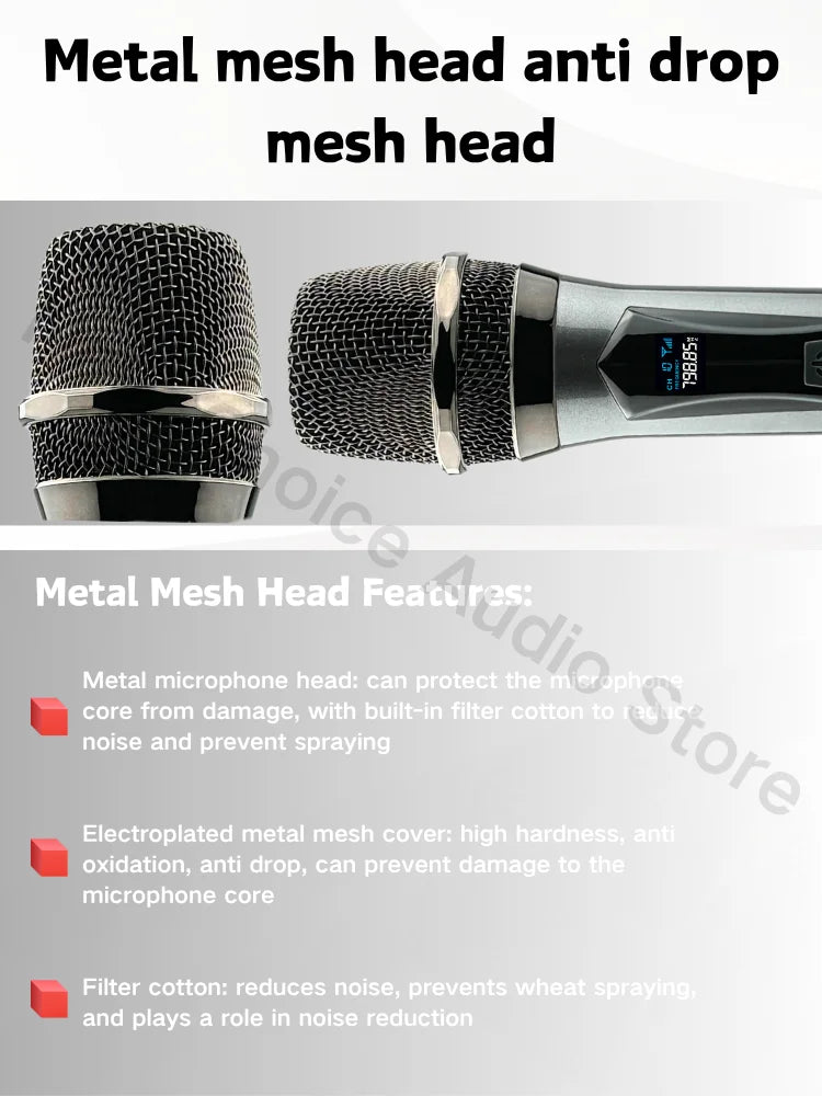 Good Wireless Microphone UHF Fixed Frequency 4 Channels Handheld Mic Micphone For Party Karaoke Professional Church Show Meeting