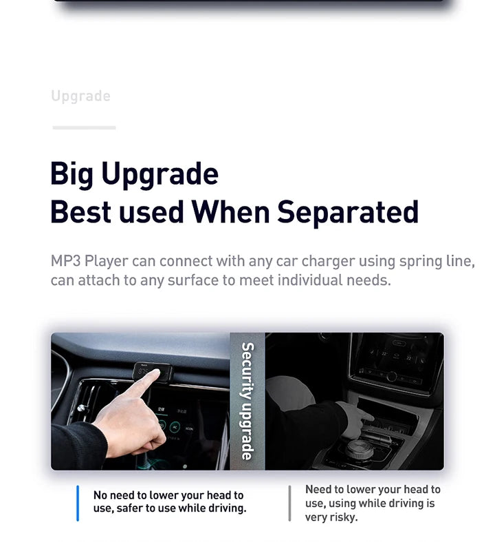Baseus FM Transmitter Car Bluetooth 5.0 FM Radio Modulator Car Kit 3.1A USB Car Charger Handsfree Wireless Aux Audio MP3 Player