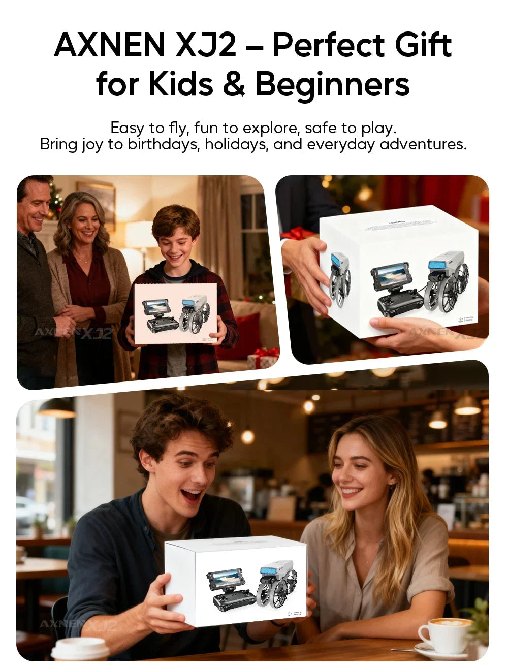 XJ2 Mini Drone 8K HD Camera, Foldable Brushless RC Quadcopter, Remote Control Toy for Kids Teens Beginners Gift Drone