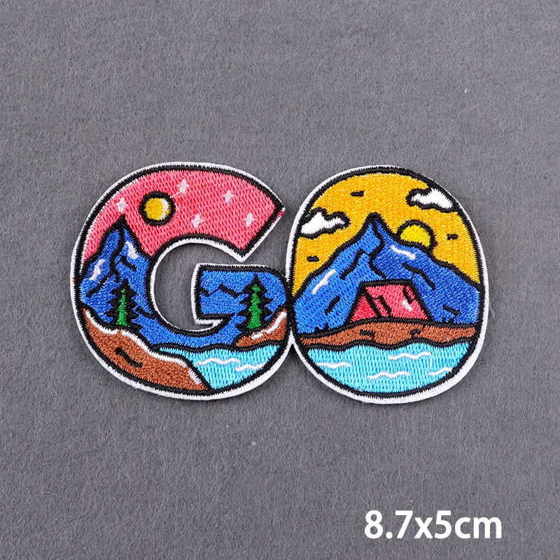 Mandala Iron On Patches For Clothes DIY Embroidery Applique Fusible Patch Ironing Stickers Letters Patch For Jacket Badge