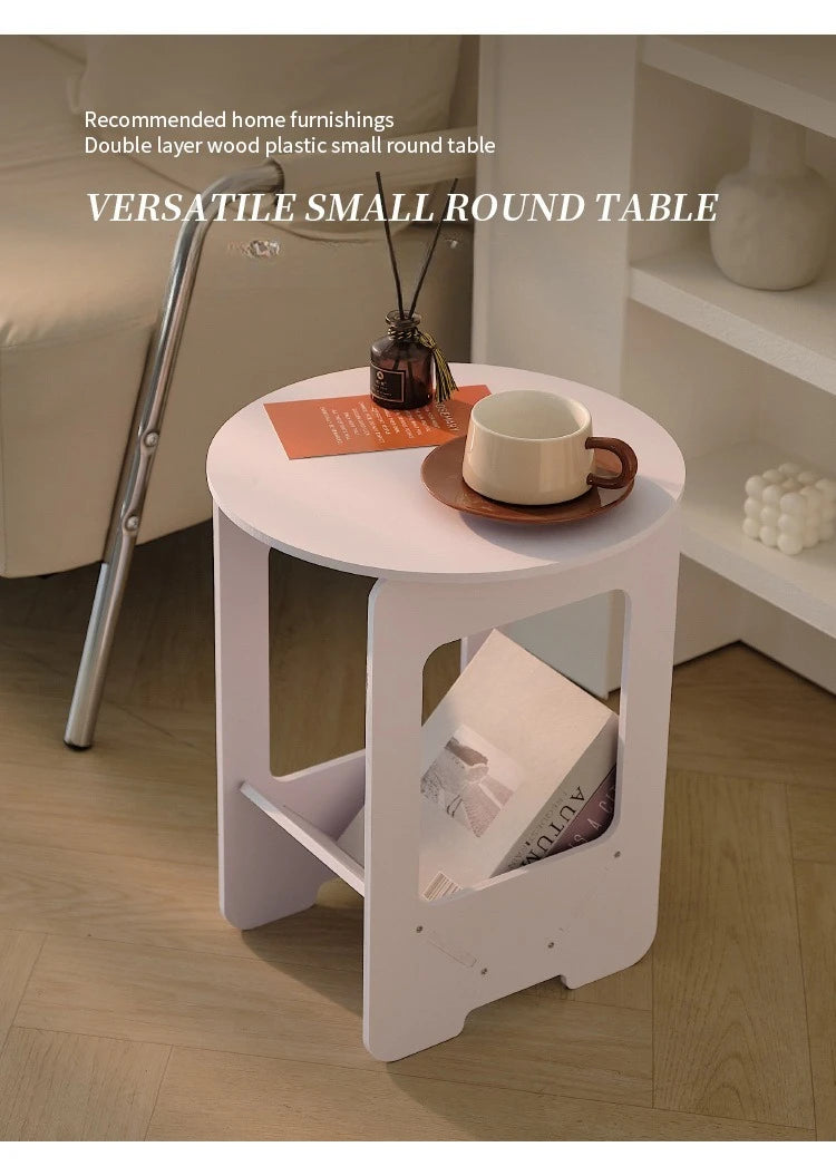 14 Inch Sofa, Side Table Bedroom Bedside Table Multifunctional Splicing Balcony Coffee Round Table Living Room Bookshelf