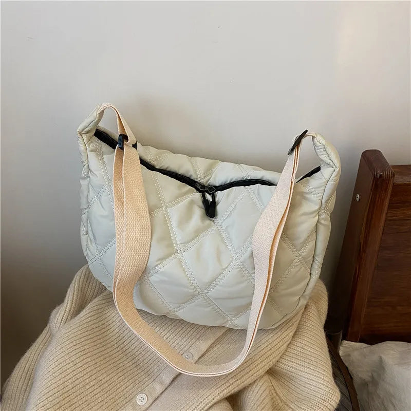 Crossbody Bags for Women's, Lightweight Shoulder Purse with Cute Rabbit Pendant Adjustable Strap Casual Handbag for Commute