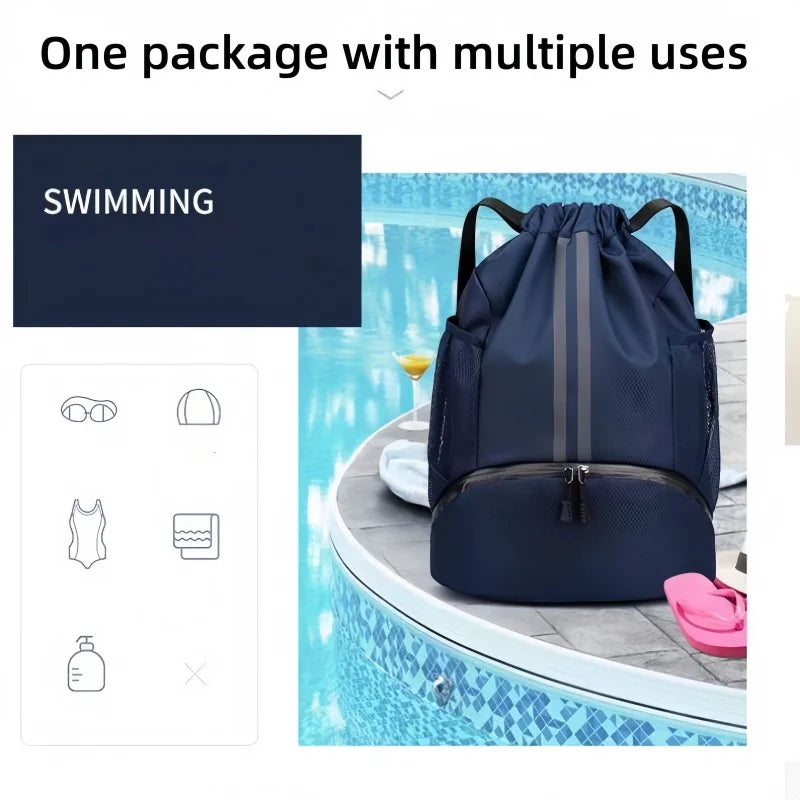 New Gym Bag Fitness Backpack Women Men Basketball Backpack Outdoor Soccer Football Storage Bags Training Drawstring Sports Bag