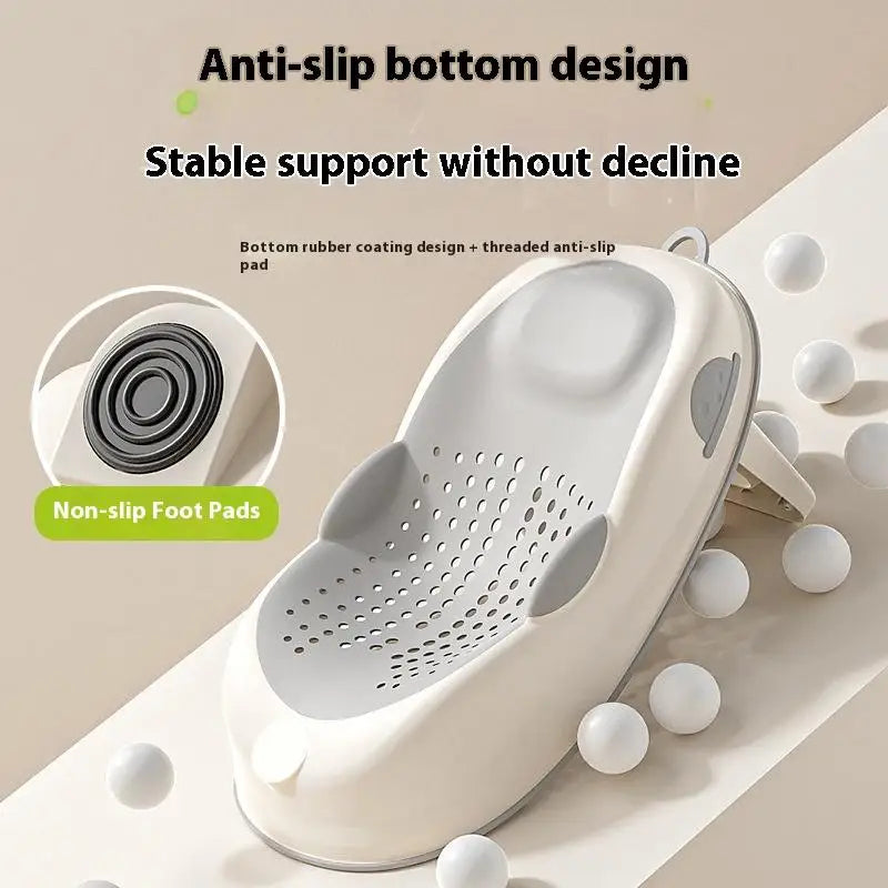 New 1Pcs Newborn Baby Bath Tub Foldable Rack, Shower Net Seat- Anti Slip Bathtubs Accessory for Infant Care