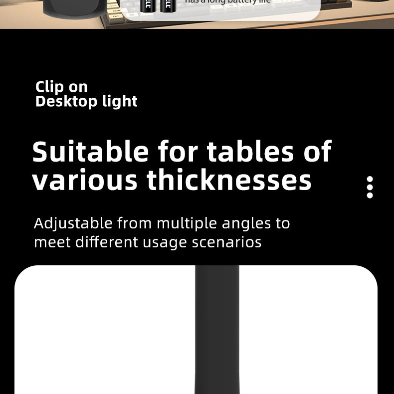 LED Full Spectrum Eye-Caring Architect Desk Lamp with Clamp Flexible Gooseneck 120cm Foldable 4-Head Stepless Dimming Lamp