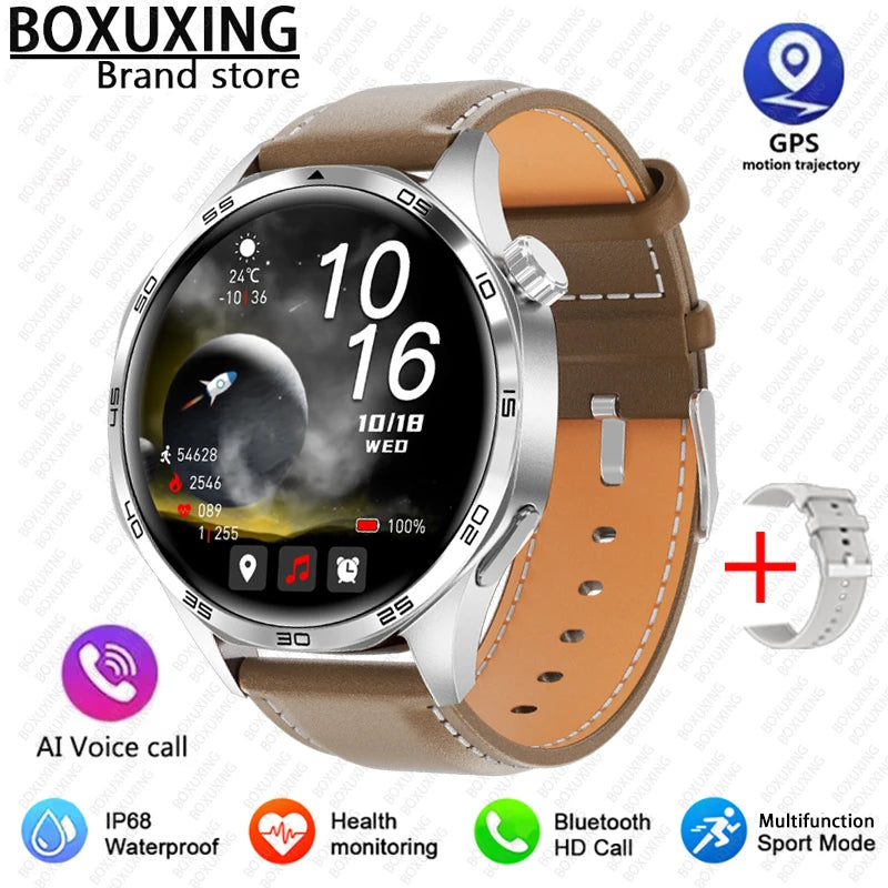 2025 New Mens Smart Watch 360 * 360 Bluetooth Call Smartwatch AMOLED Screen GPS Smart Watches NFC Waterproof Smart Watch for Men