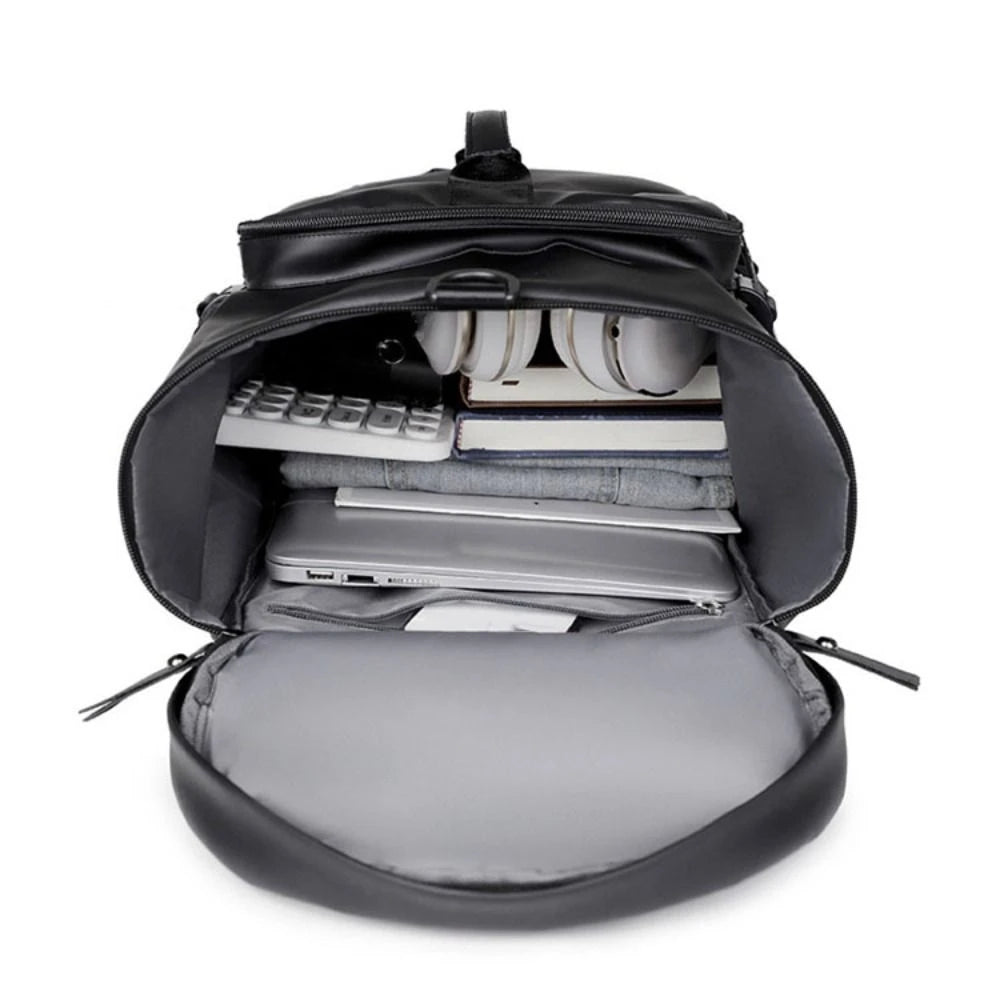 Large Capacity Sports Gym Bag Waterproof Multipurpose PU Leather Backpack Storage Pack Dry Wet Separation Travel Shoulder Bag