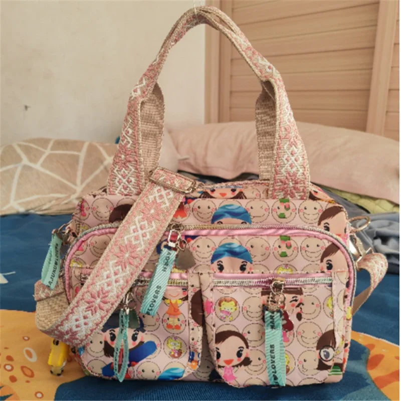 Women Crossbody Bag Canvas Casual Oxford Cloth Messenger Large Capacity Handbag Wallet Multifunctional Waterproof Shoulder Bags