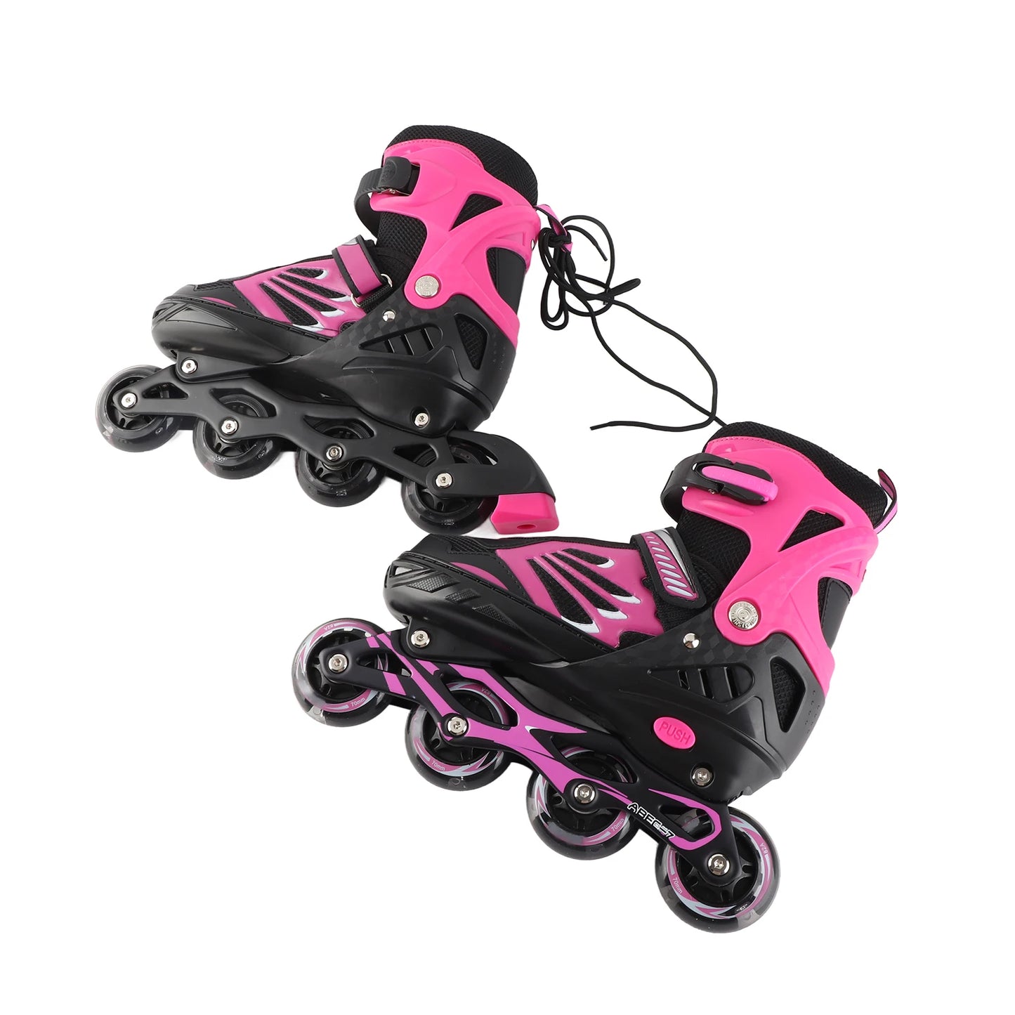 Tomshoo Adjustable Kids Roller Skates w Single Flash Light Wheels, Outdoor Inline Skates for Children Boys Girls Practice Sport