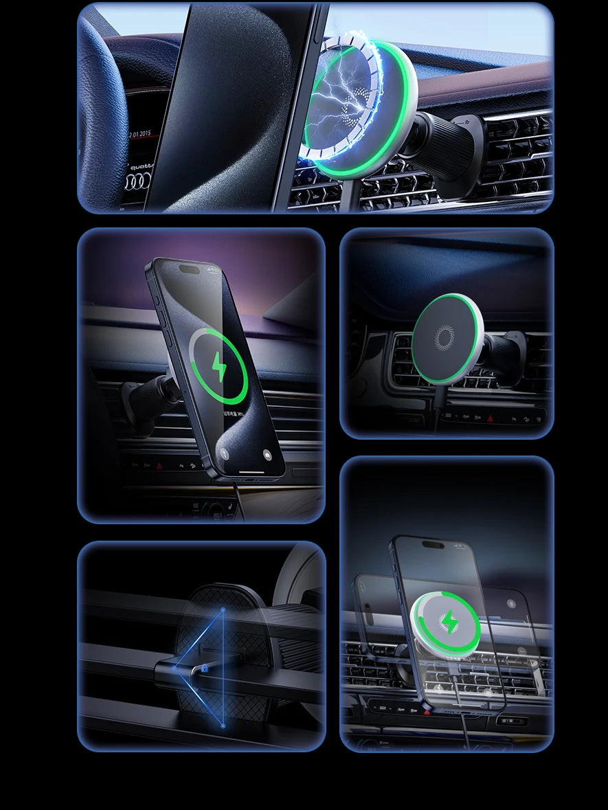 For Renault Koleos 2017 2018 2019 Car Phone Holder Wireless Charging Magnetic Phone Holder Car Magsafe Support Accessories