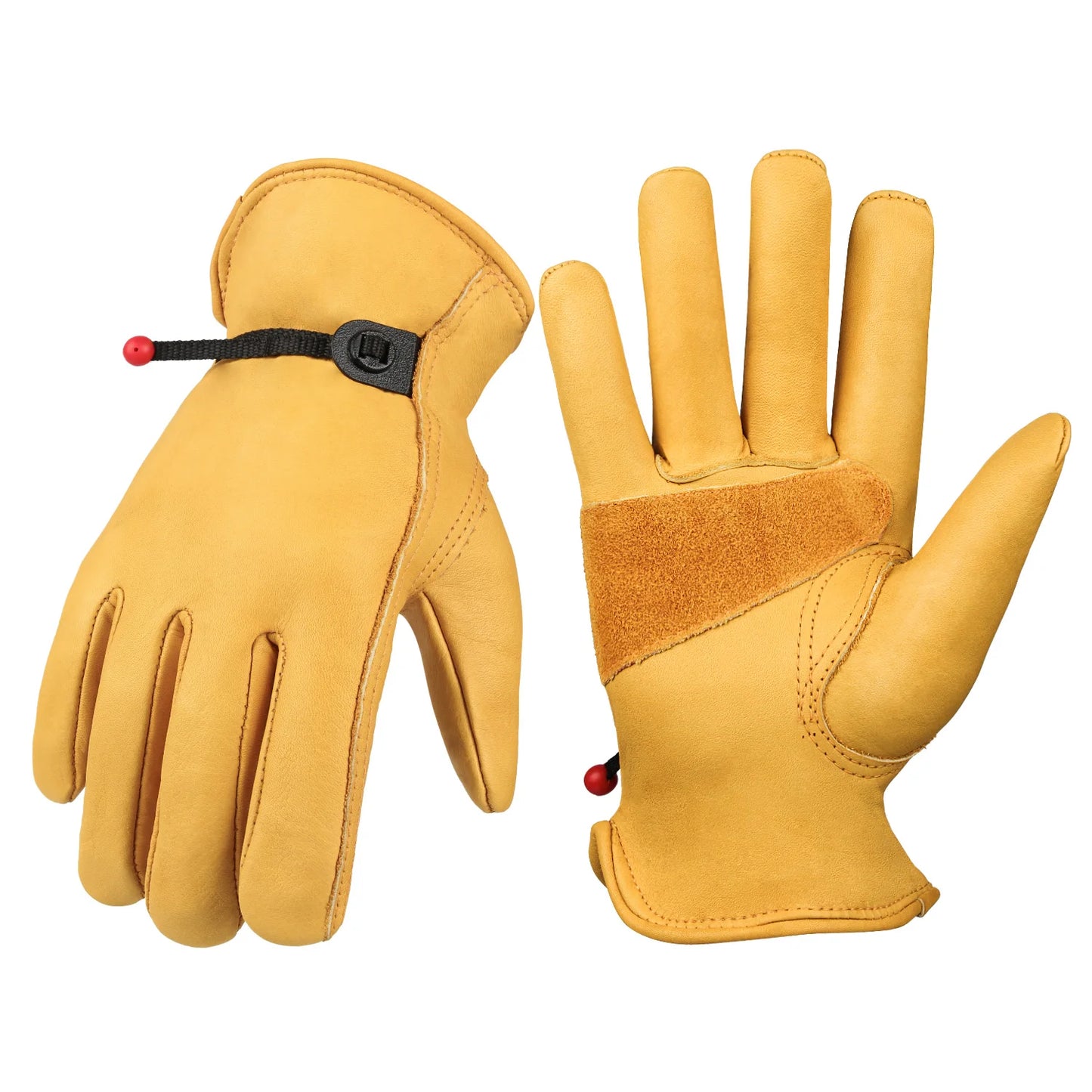 1 Pair Cowhide Welding Work Gloves for Driver Hunting Driving Gloves Farm Gardening Security Protection Workers Mechanic Gloves