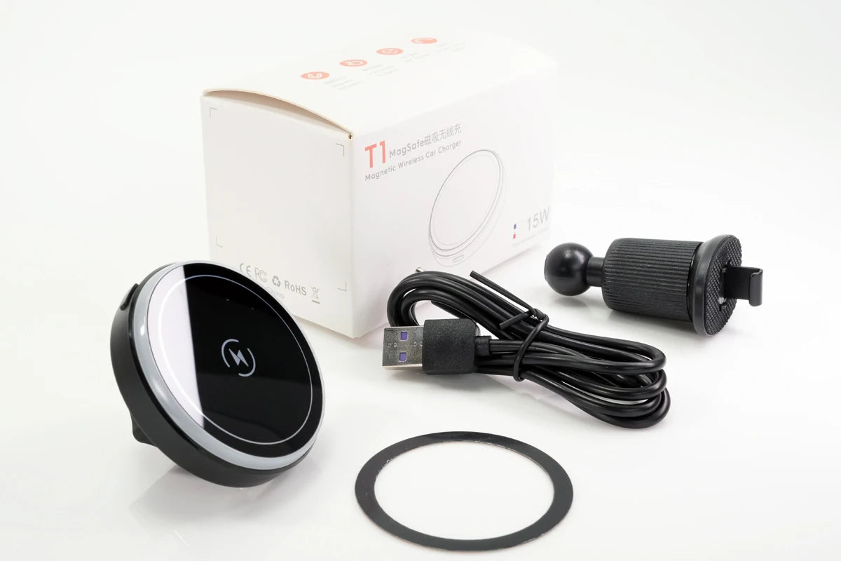 For 2015-2017 Hyundai Sonata LF Car Phone Holder Wireless Charger Magsafe Holder Auto Clamping Strong Magnet Car Accessories