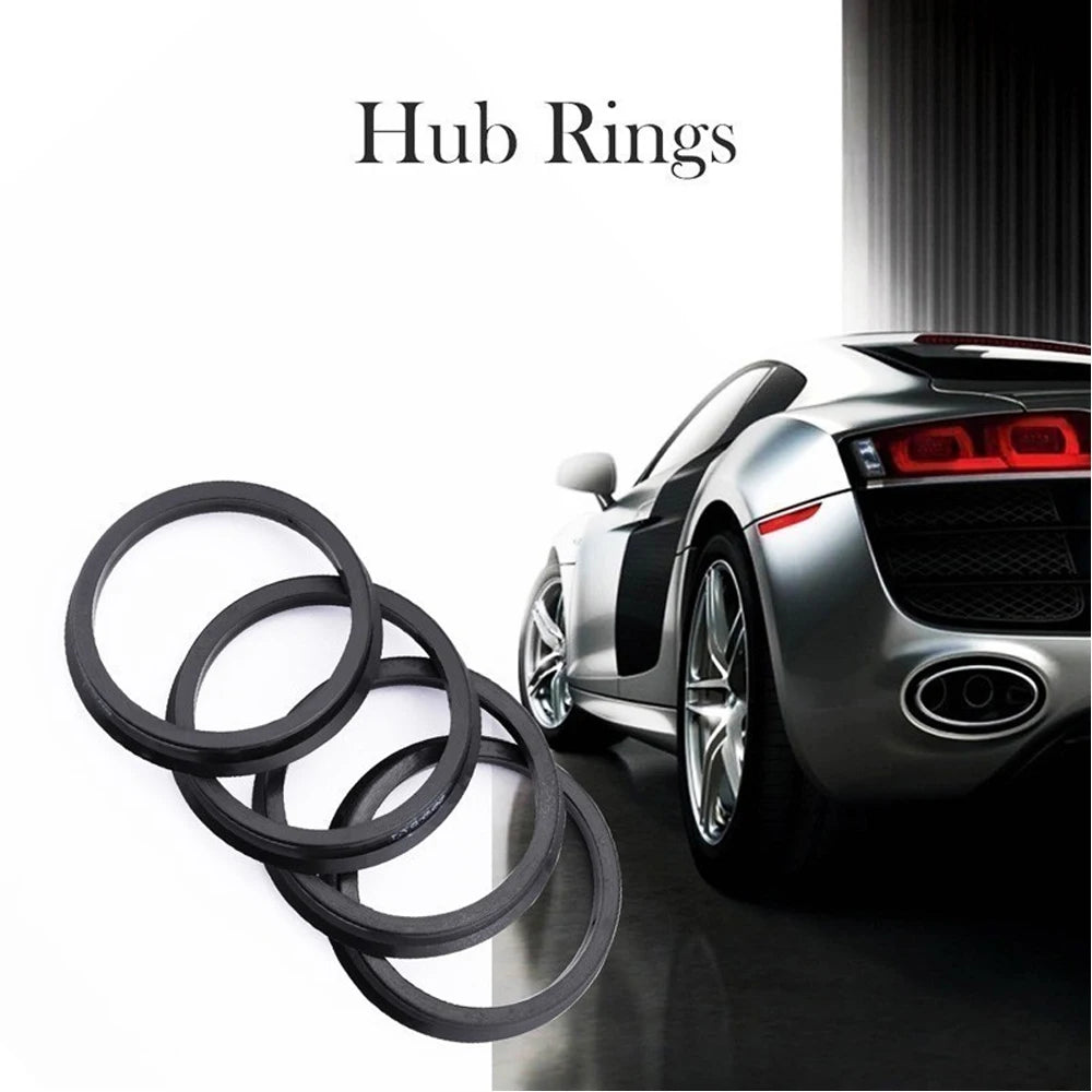 AUTCOAT 4Pcs/Set Automotive Car Plastic Wheel Hub Centric Rings Center Hubrings Bore 73.1-57.1 66.6-57.1