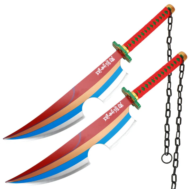 Anime Katana 104cm/41in Tanjiro Zenitsu Kyoujurou Samurai Swords Original Texture  Anime Katana  Cosplay Bamboo Wooden Toy Sword