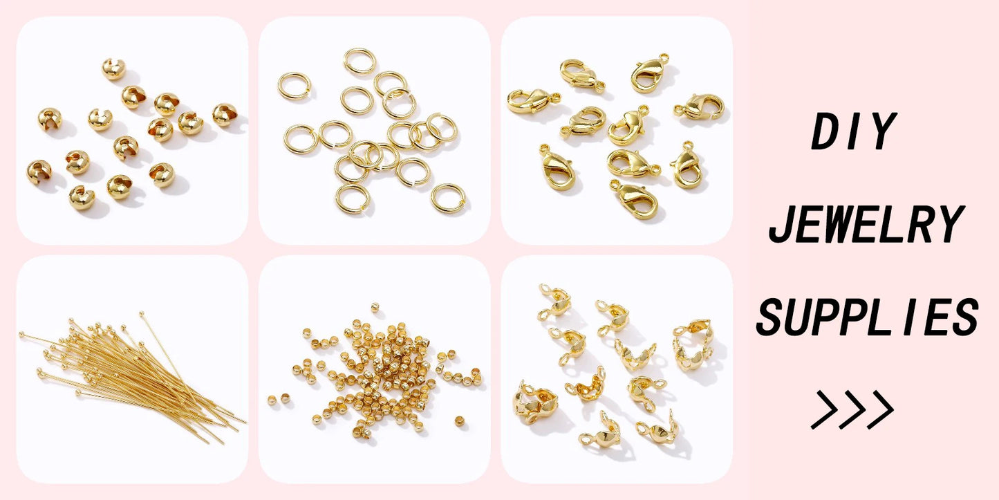 18K Gold Plated Brass Round Strong Magnetic Clasps For Bracelet Necklace Making Findings,End Clasps Connector For Jewelry Making