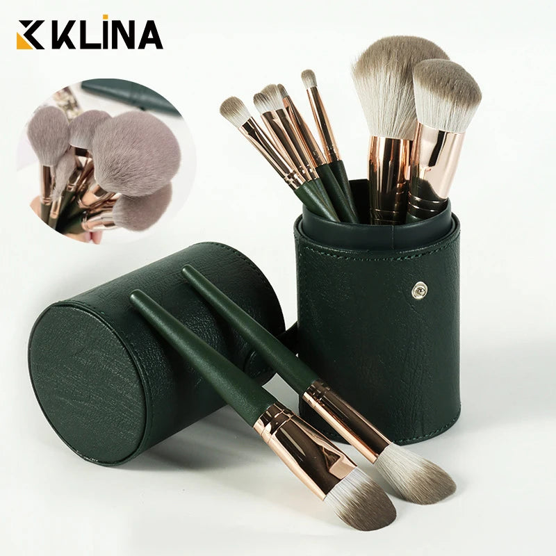 KLINA 14Pcs Makeup Brushes Soft Makeup Tools Cosmetic Powder Eye Shadow Foundation Blush Blending Detail Eyebrow Lip Beauty