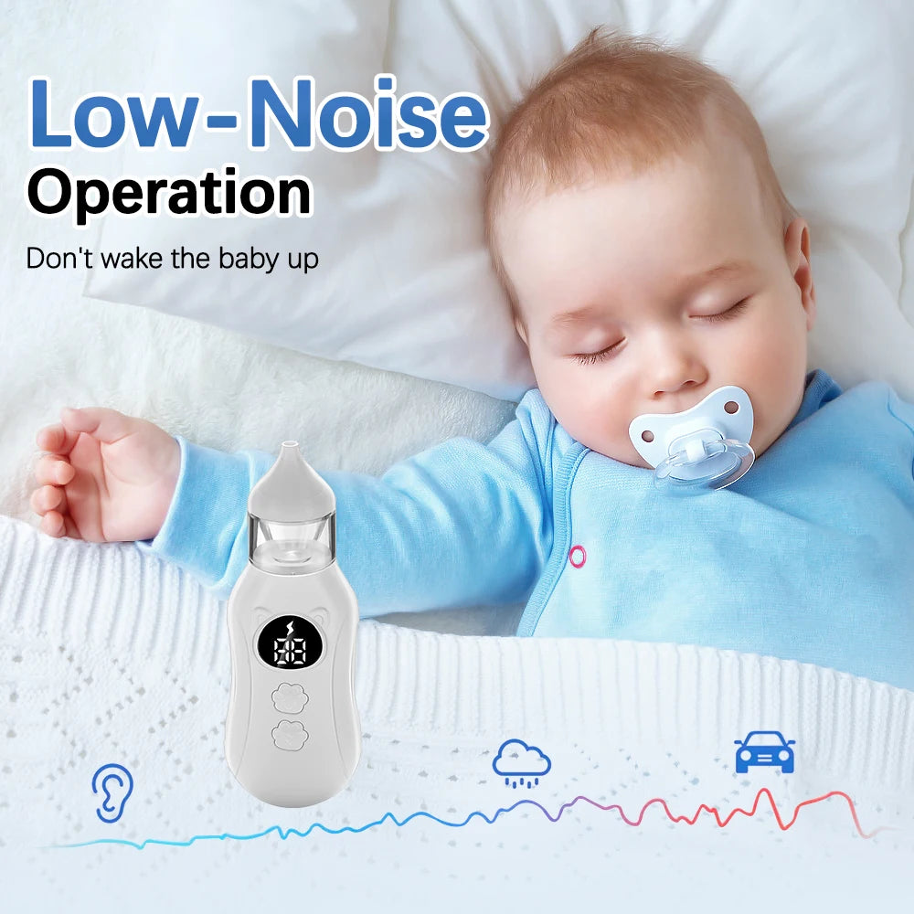 Baby Nasal Aspirator Electric Nose Cleaner Newborn Baby 9-Speed Nose Suction Device Booger Mucus Sucker for Infant Low Noise