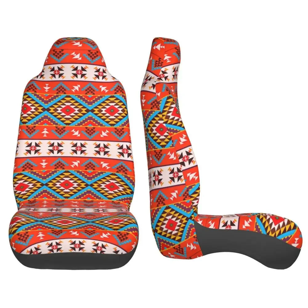 Boho Aztec Universal Car Seat Cover Four Seasons Women Ethnic Persian Tribal Car Seat Cushion Fabric Hunting