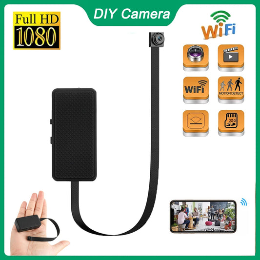 HD 1080P WiFi Mini Camera DIY Module Home Security Cam For Wide Angle Motion Detection Alarm & Record Support Phone App