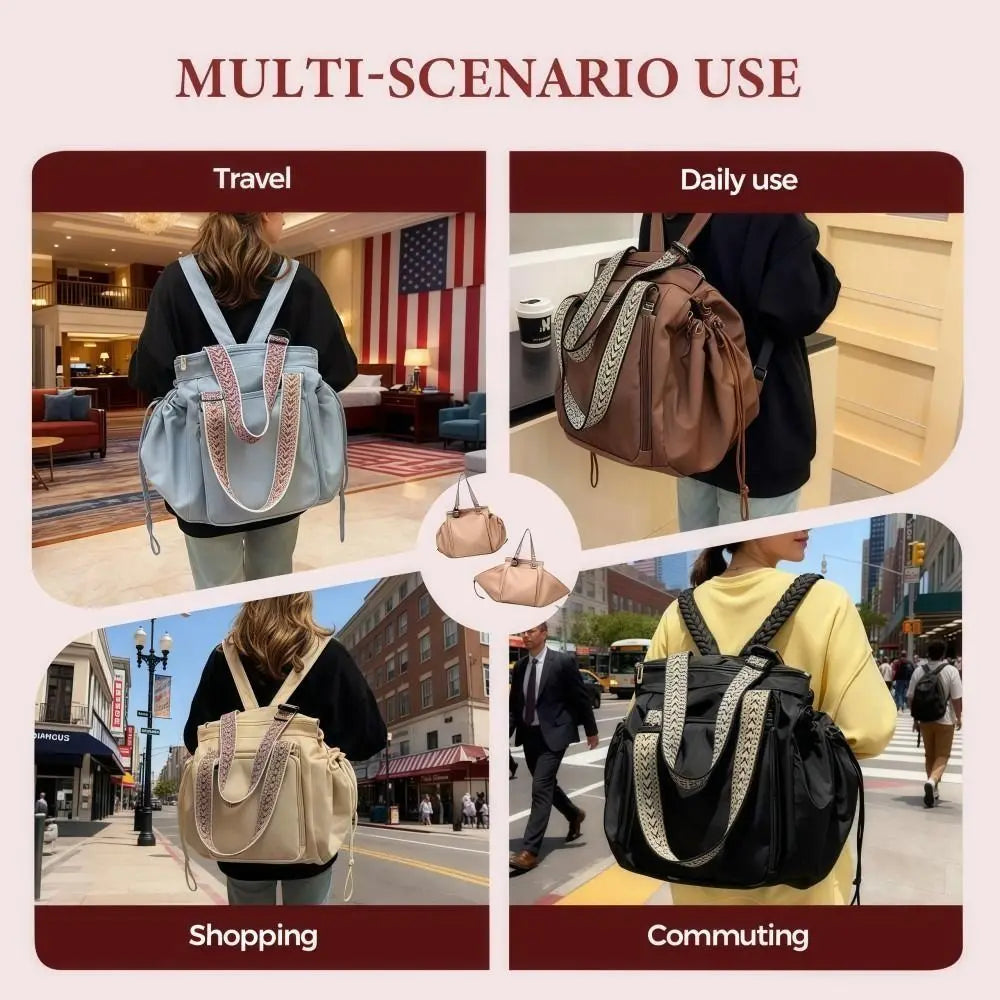Multifunctional Travel Storage Bag Lightweight Large Capacity Women's Backpack Oxford Cloth Waterproof Tote Bag
