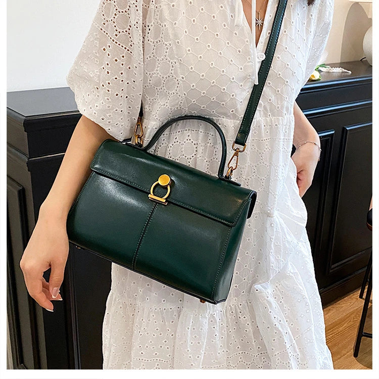 2025 New Classic Style Solid PU Square Shoulder & Crossbody Bags High Quality Sense of Luxury Simple Commute Handbags for Women