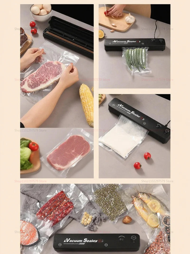 Vacuum Sealer Machine with 2 in 1 Mode for Fruits Meat Food Storage Includes 2 Vacuum Seal Bags Food Saver Kitchen Appliances